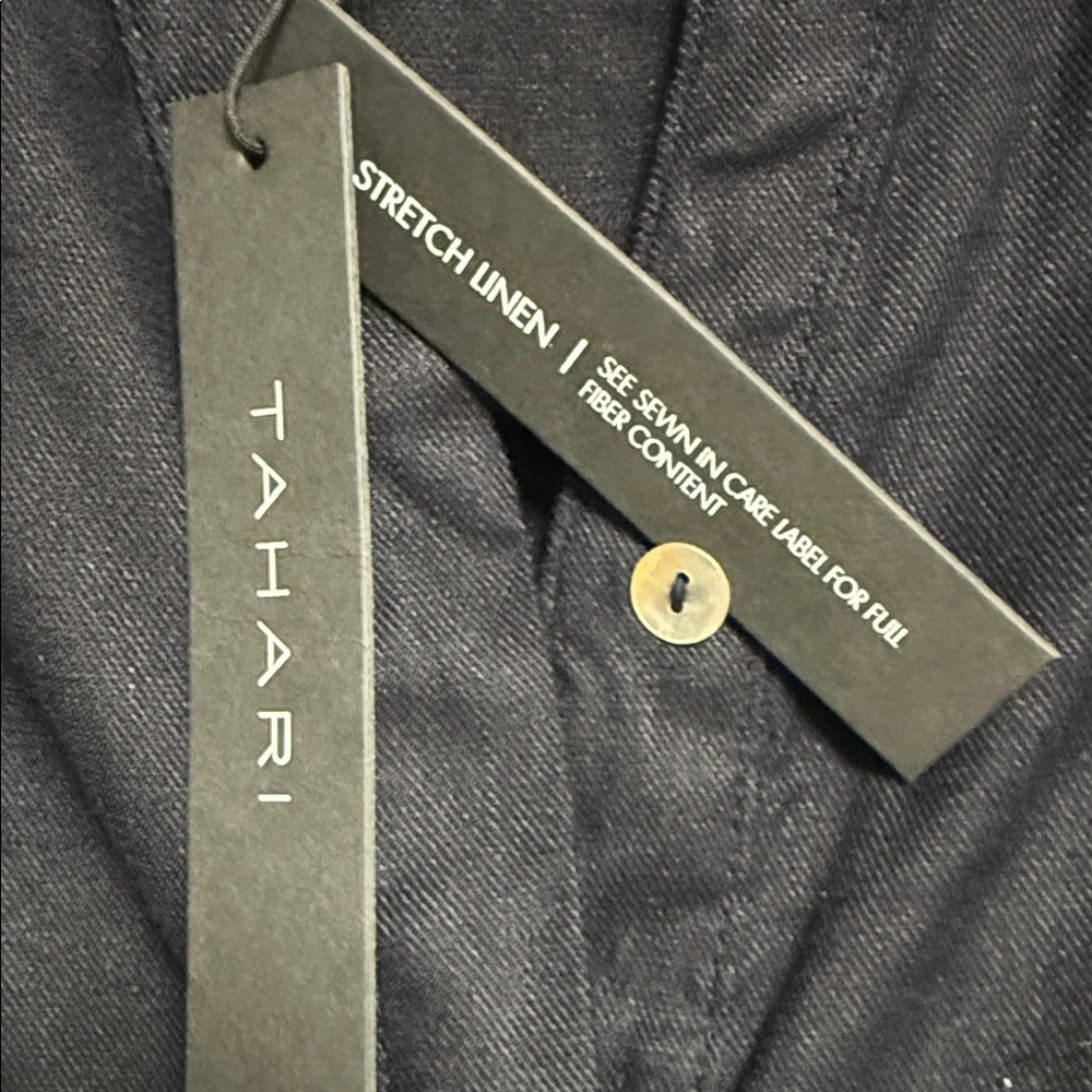 Tahari Dark Blue High Low Dress - Picture 3 of 3